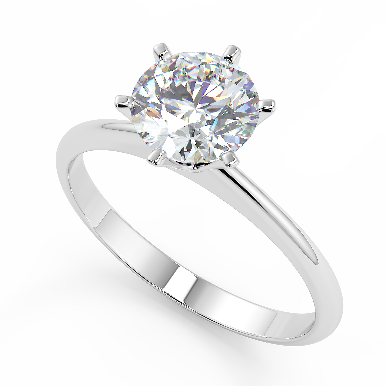 Solitär Ring Diamant  Platin - R973
