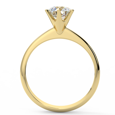 Solitär Ring Diamant Gelbgold - R973