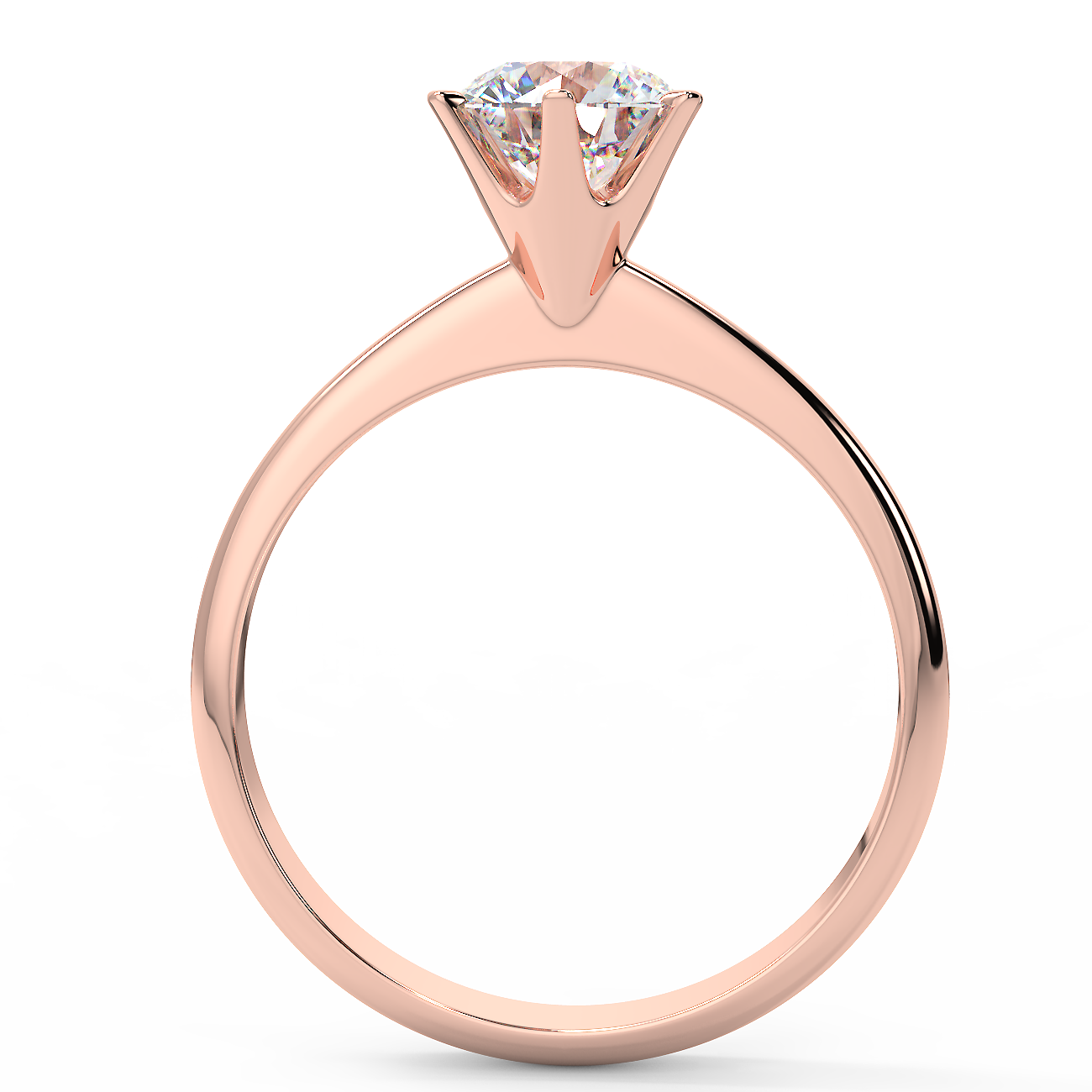 Solitär Ring Diamant Roségold - R973