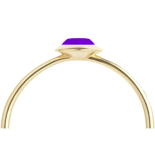 Birthstone Ring Dezember 375er (9kt) Gelbgold mit Violett Tansanit 0.30ct