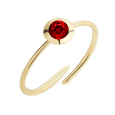 Birthstone Ring Juli 375er (9kt) Gelbgold mit Rubin Farbe Rot 0.30ct