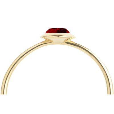 Birthstone Ring Juli 375er (9kt) Gelbgold mit Rubin Farbe Rot 0.30ct