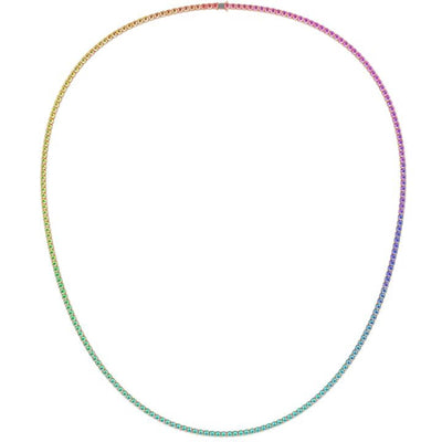 Tennis Halskette RoséGold Rainbow
