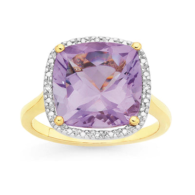 Cocktail Ring Amethyst Gelbgold - RX500