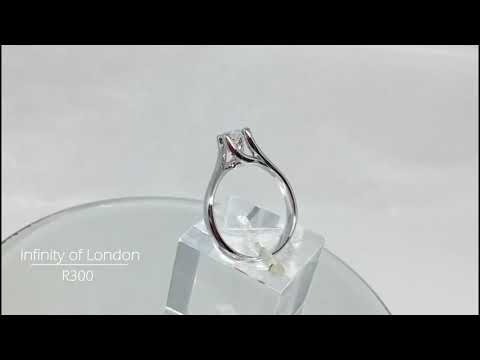 Solitär Ring Diamant  Weißgold R300