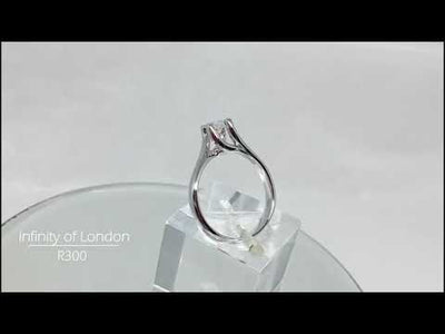 Solitär Ring Diamant  Weißgold R300