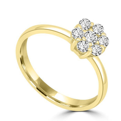 Solitär Ring  Diamant  Gelbgold R997