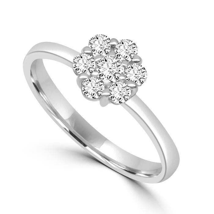 Solitär Ring  Diamant  Weißgold R997