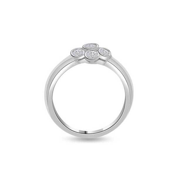 Cluster Ring Diamant  Weißgold R163