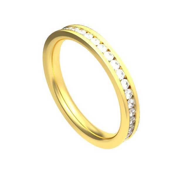 Full Eternity Diamant Ring Gelbgold - R229