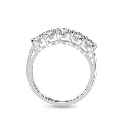 Halb Eternity Ring Diamant Ring Weißgold - R110
