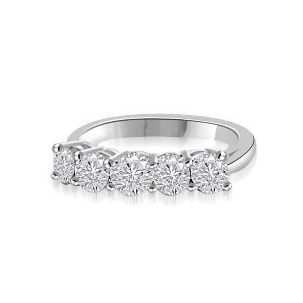 Halb Eternity Ring Diamant Ring Weißgold - R110