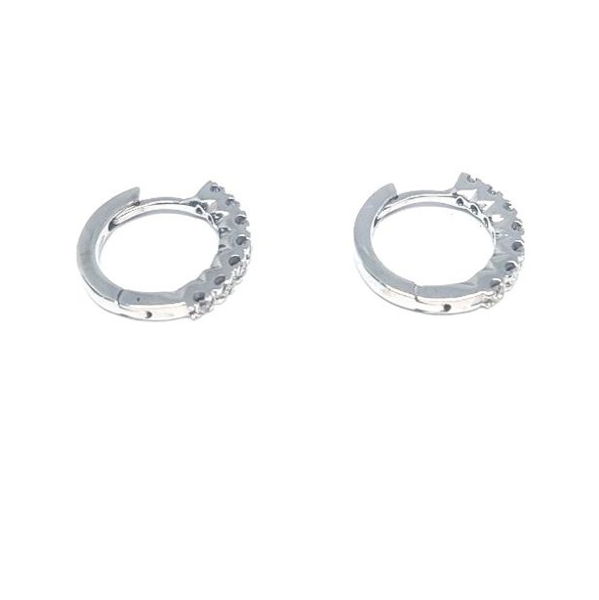 Diamanten Reifen Ohrringe Weißgold - Eb026