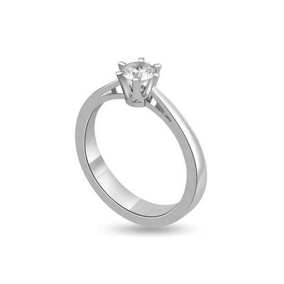 Solitär Ring Diamant  Weißgold R102
