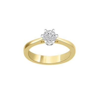 Solitär Ring Diamant  Gelbgold R102
