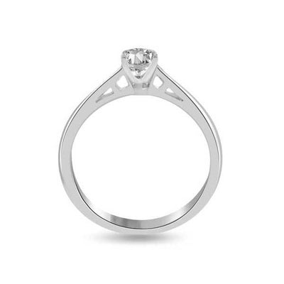 Solitär Ring Diamant  Weißgold R113