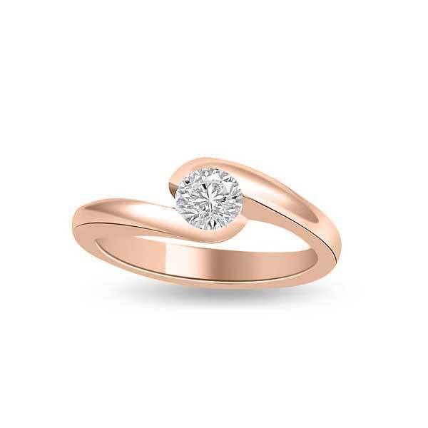 Solitär Ring Diamant  Roségold R127