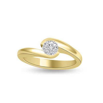 Solitär Ring Diamant  Gelbgold - R127