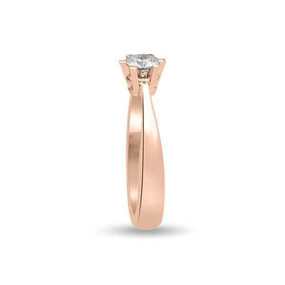 Solitär Ring Diamant  Roségold R136