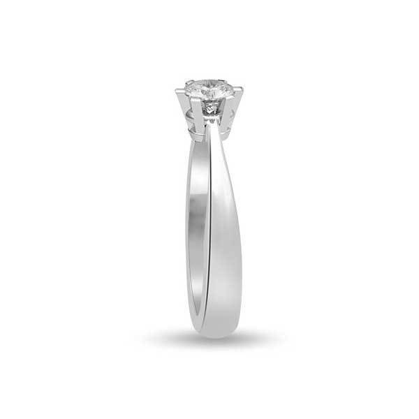 Solitär Ring Diamant  Weißgold R136