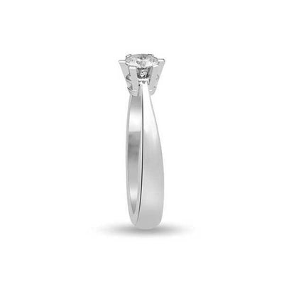 Solitär Ring Diamant  Weißgold R136