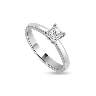 Solitär Ring   Diamant    Platin  R156