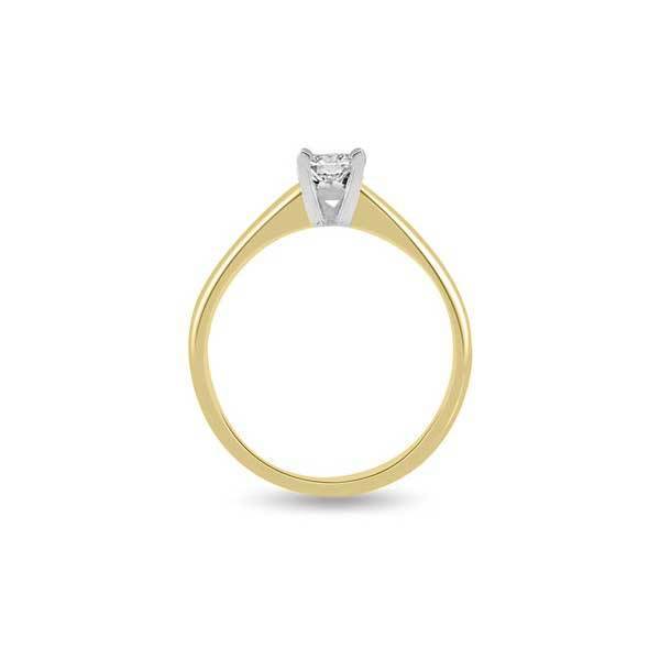 Solitär Ring Diamant  Gelbgold R156
