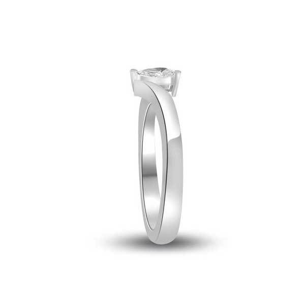 Solitär Ring Diamant  Weißgold R176