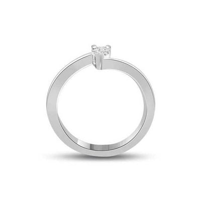 Solitär Ring   Diamant    Platin  R176