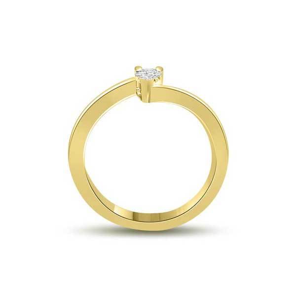 Solitär Ring Diamant  Gelbgold R176
