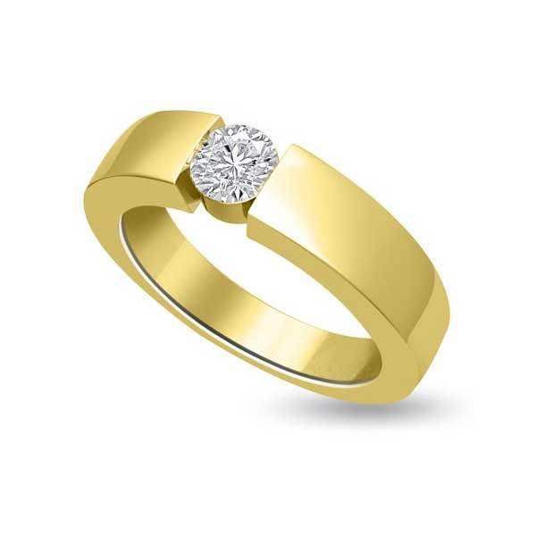 Solitär Diamant Ring Gelbgold - R197