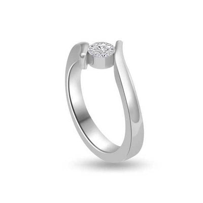 Solitär Ring Diamant  Weißgold R208