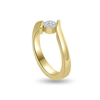Solitär Ring Diamant  Gelbgold R208
