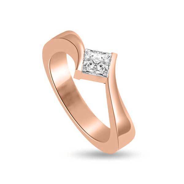 Solitär Ring Diamant  Roségold R215