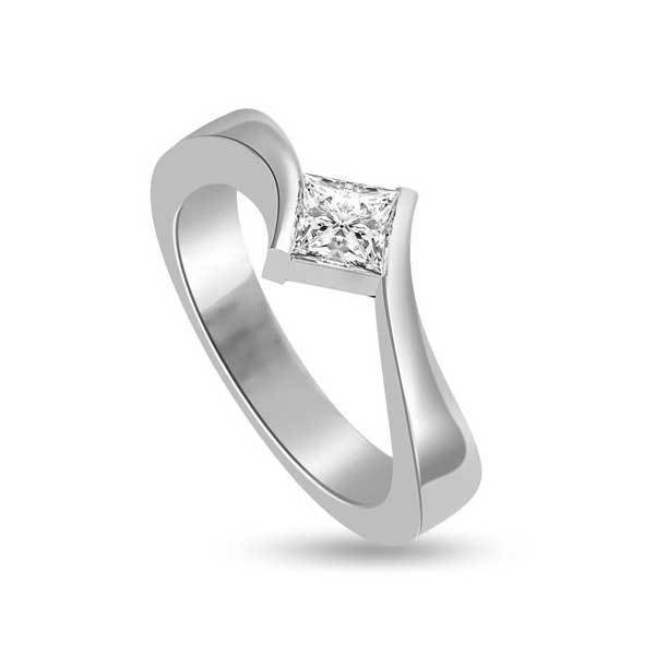 Solitär Ring   Diamant    Platin  R215