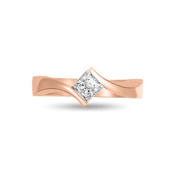 Solitär Ring Diamant  Roségold R215