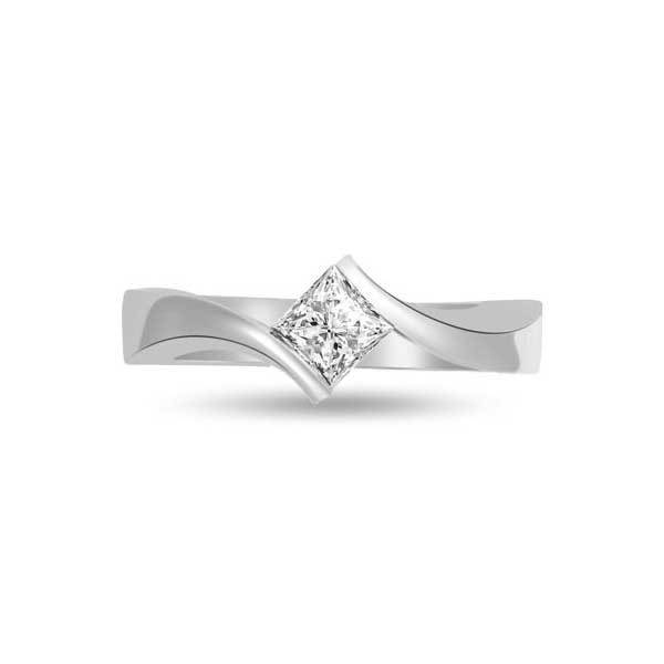 Solitär Ring Diamant  Weißgold R215