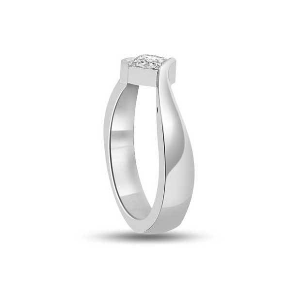 Solitär Ring Diamant  Weißgold R215