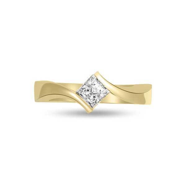 Solitär Ring Diamant  Gelbgold R215