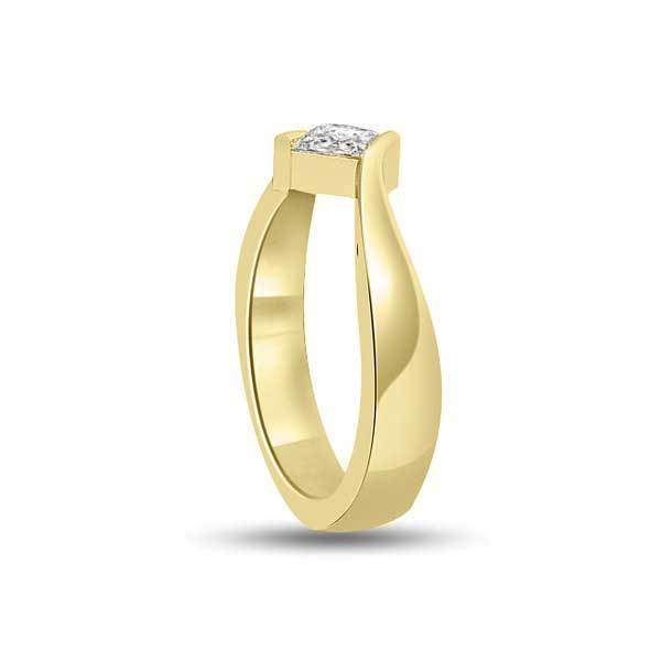 Solitär Ring Diamant  Gelbgold R215
