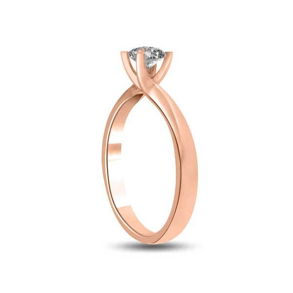 Solitär Ring Diamant  Roségold R258