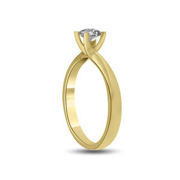 Solitär Ring Diamant  Gelbgold R258