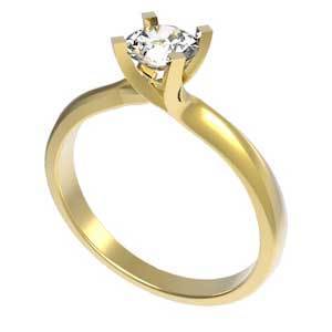 Solitär Ring Diamant  Gelbgold R258