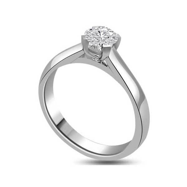 Solitär Ring Diamant  Weißgold R263