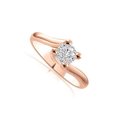 Solitär Ring Diamant  RoséGold R300