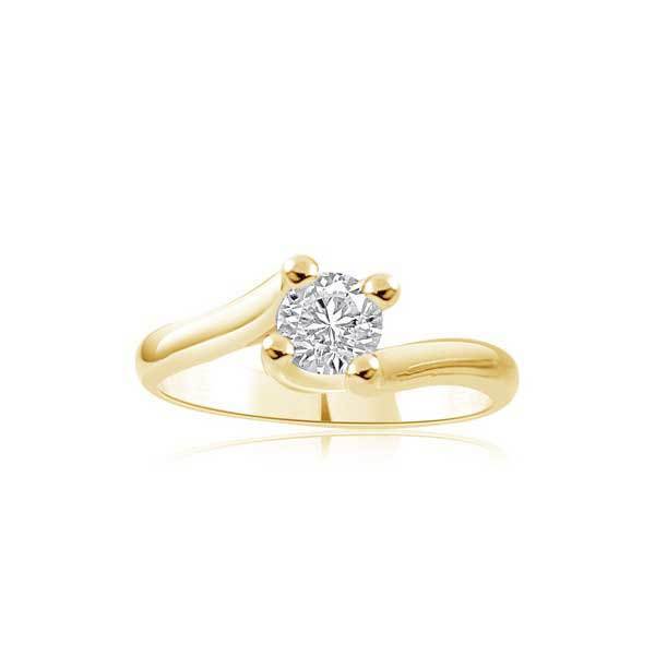 Solitär Ring Diamant  Gelbgold R300