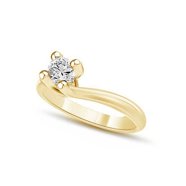 Solitär Ring Diamant  Gelbgold R300
