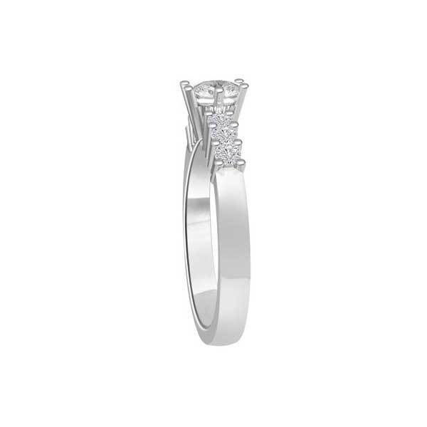 Solitär Ring Diamant  Weißgold R101