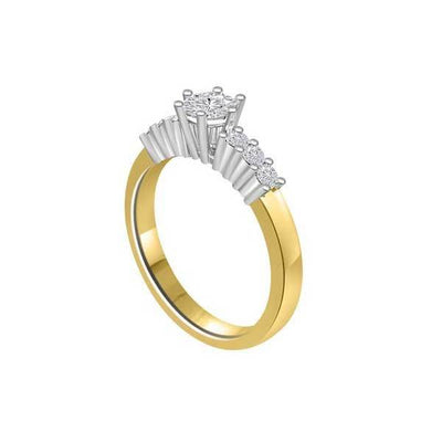 Solitär Ring Diamant  Gelbgold R101