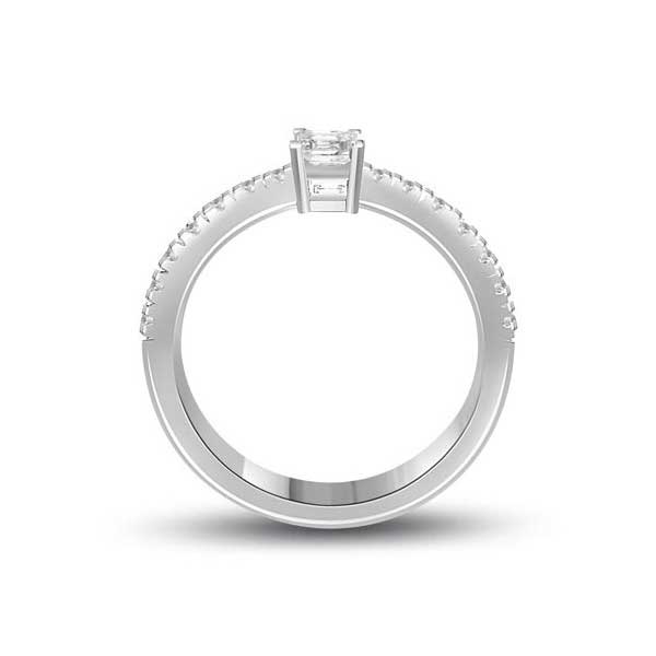 Solitär Ring   Diamant    Platin  R174